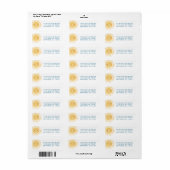 Boy' Baby shower Sun Retouradres Etiket (Full Sheet)