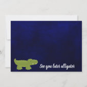 Boy Baby shower uitnodigen, Alligator Baby shower Aankondiging (Achterkant)