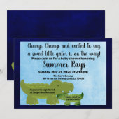 Boy Baby shower uitnodigen, Alligator Baby shower Aankondiging (Voorkant / Achterkant)