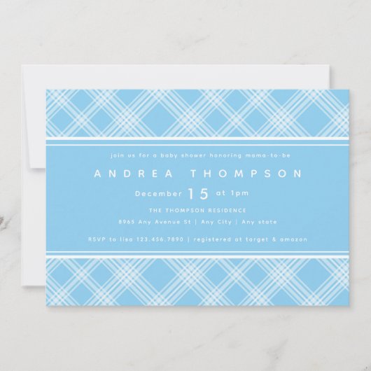 Boy Baby shower Uitnodiging (Voorkant)