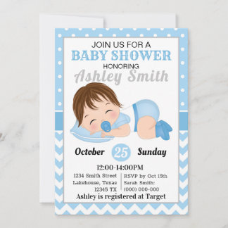 Boy Baby shower Uitnodiging