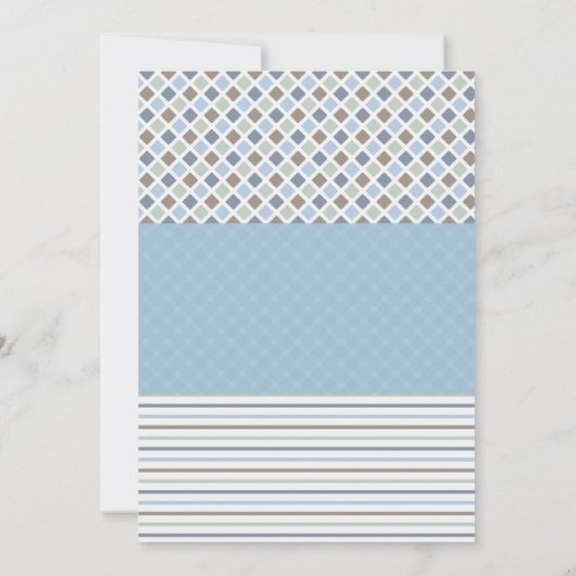 Boy Baby shower Uitnodiging (Achterkant)