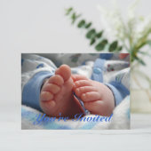 Boy Baby shower Uitnodiging (Staand voorkant)