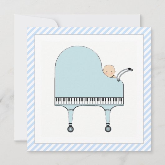 Boy Baby shower Uitnodiging (Voorkant)