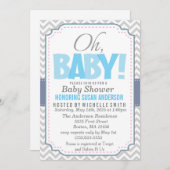 Boy Baby shower Uitnodiging (Voorkant / Achterkant)
