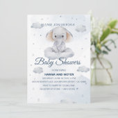 Boy Baby shower Uitnodiging (Staand voorkant)