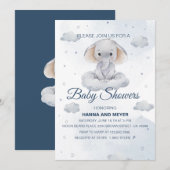 Boy Baby shower Uitnodiging (Voorkant / Achterkant)