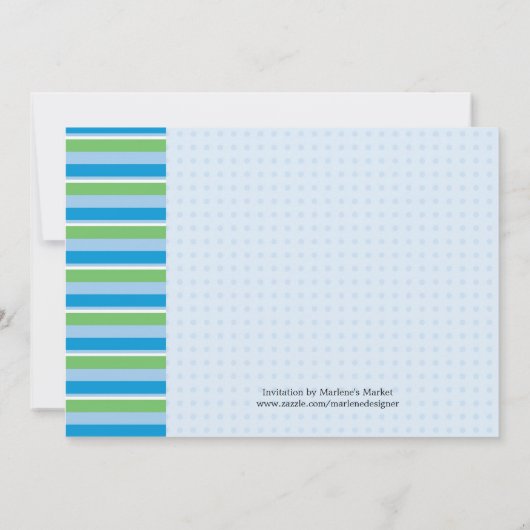 Boy Baby shower Uitnodiging (Achterkant)