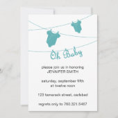 Boy Baby shower Uitnodiging (Voorkant)