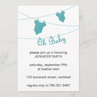 Boy Baby shower Uitnodiging