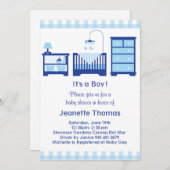 Boy Baby shower Uitnodiging (Voorkant / Achterkant)