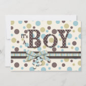 Boy Baby shower Uitnodiging (Voorkant)