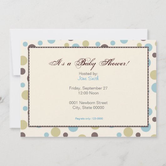 Boy Baby shower Uitnodiging (Achterkant)