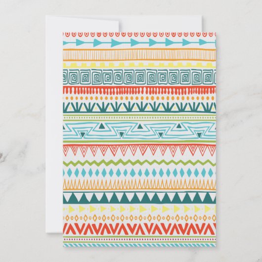 Boy Baby shower Uitnodiging | Boho Chic (Achterkant)