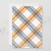 Boy baby shower Uitnodiging Kleine man oranje mari (Achterkant)