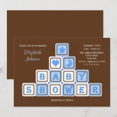 Boy Baby shower uitnodigingsblokken Kaart (Voorkant / Achterkant)