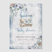 Boy Baby shower Vellum Uitnodigingen (Voorkant)