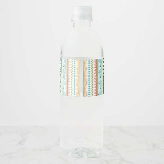 Boy Baby shower Waterflesetiket | Boho Chic Waterfles Etiket (Achterkant)