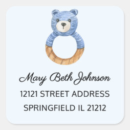 Boy Baby shower Waterverf 1.5-in Adres Sticker