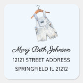 Boy Baby shower Waterverf 1.5-in Adres Sticker (Voorkant)