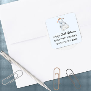 Boy Baby shower Waterverf 1.5-in Adres Sticker