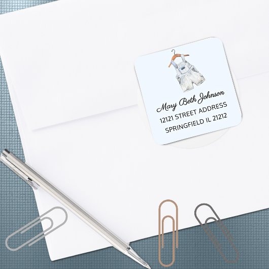 Boy Baby shower Waterverf 1.5-in Adres Sticker