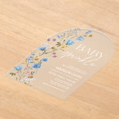 Boy Baby Sprinkle  Acrylic Invitation Acryl Uitnodigingen (Laagn)