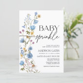 Boy Baby Sprinkle Invitation Kaart (Staand voorkant)