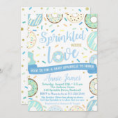 Boy Baby Sprinkle Uitnodiging Donut Baby Sprinkle (Voorkant / Achterkant)