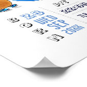 BOY BABY STATISTIEKEN Geboorte Details Aankondigin Poster (Hoek)