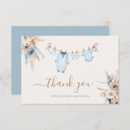 Boy Babykleding Baby shower Bedankt Card