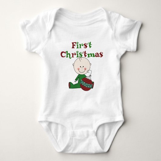 Boy Baby's eerste kerstpak Romper (Voorkant)