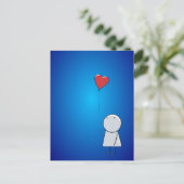 Boy & Balloon Briefkaart (Staand voorkant)