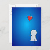 Boy & Balloon Briefkaart (Voorkant / Achterkant)