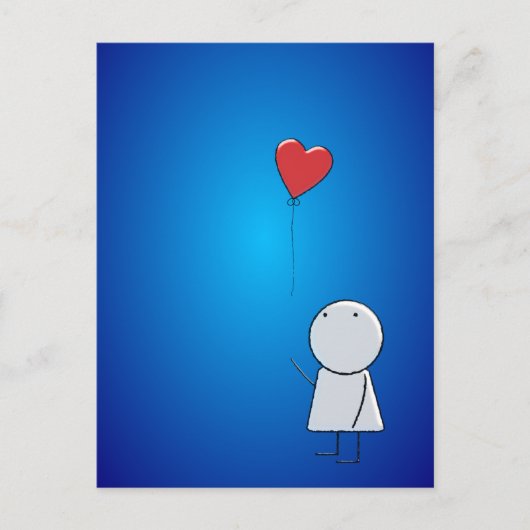 Boy & Balloon Briefkaart (Voorkant)