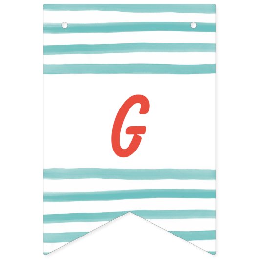 Boy Balloon Themed First Birthday Banner (Tweede vlag)