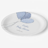 Boy Balloons Baby shower Papieren Bordje (Gekanteld)