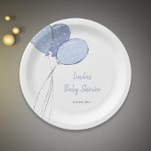 Boy Balloons Baby shower Papieren Bordje