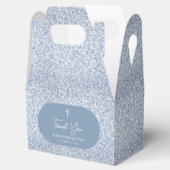 Boy Baptism Blue & White Floral Pattern Thank You Bedankdoosjes (Geopend)