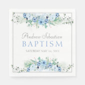 Boy Baptism Personalized Party Napkin Servet (Voorkant)
