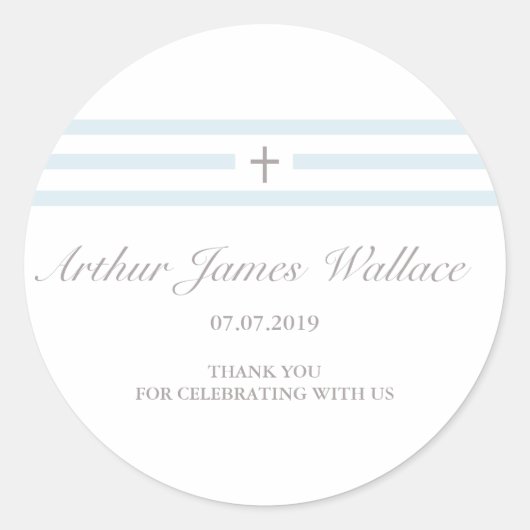 Boy Baptism sticker (Voorkant)