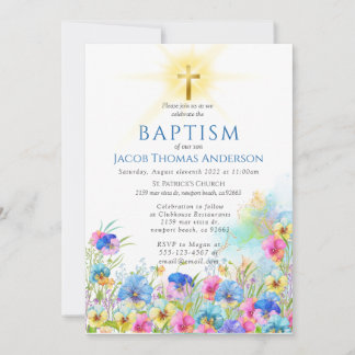 Boy Baptism Uitnodiging