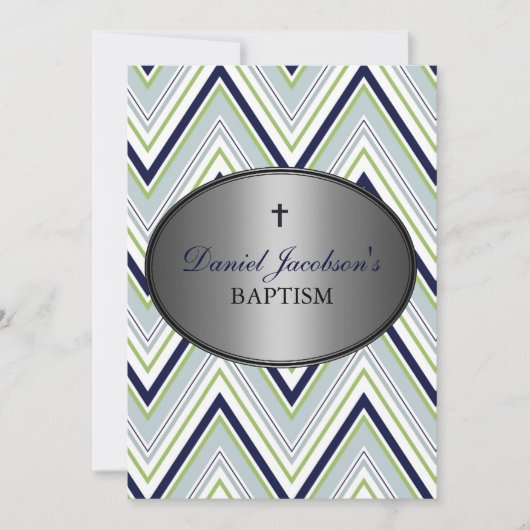 Boy Baptism Uitnodiging (Voorkant)