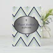 Boy Baptism Uitnodiging (Staand voorkant)