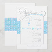 Boy Baptism Uitnodiging (Voorkant / Achterkant)