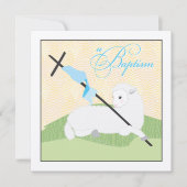 Boy Baptism Uitnodiging - Litte Lamb (Voorkant)
