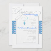Boy Baptism Uitnodiging | Royal Blue (Voorkant)