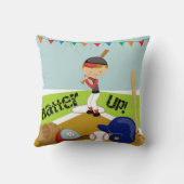 Boy Batter omhoog Baseball Pillow Kussen (Achterkant)