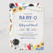 Boy BBQ Baby shower Kaart (Voorkant / Achterkant)
