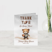Boy Bearly Wait Amerikaans Football Baby shower Bedankkaart (Voorkant)